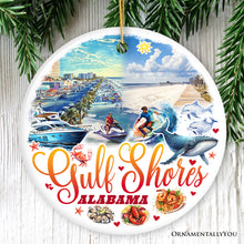 Carregar imagem no visualizador da galeria, Gulf Shores Christmas Ornament, Alabama's Coastal Souvenir and Tree Decor
