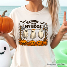 Cargar imagen en el visor de la galería, Hanging with My Boos Ghost T-Shirt, Funny Halloween Spooky Season Tee
