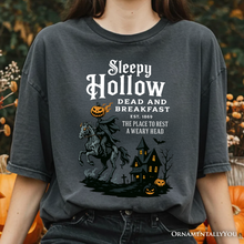 Cargar imagen en el visor de la galería, Headless Horseman Sleepy Hollow Halloween T-Shirt, Dead and Breakfast Retro Tee
