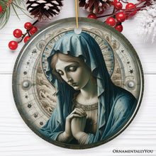 Carregar imagem no visualizador da galeria, Holy Madonna Virgin Mary in Prayer Ceramic Ornament, Religious Painting Souvenir And Decor
