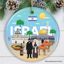Load image into Gallery viewer, Israel Heritage and Culture Christmas Ornament, Religious Jewish Icons and Star of David
