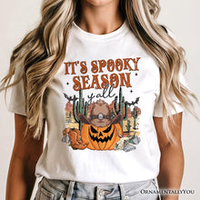Load image into Gallery viewer, It&#39;s Spooky Season Y&#39;all T-Shirt, Funny Western Halloween Tee for Pumpkin Cowboys
