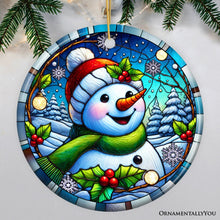 Carregar imagem no visualizador da galeria, Joyful Winter Snowman Ornament, Playful Frosty Figure for Festive Holiday Decor
