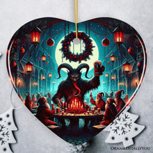 Carregar imagem no visualizador da galeria, Krampus’s Unholy Revelry Ornament, Dark Folklore Celebration and Spooky Decor
