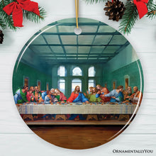 Carregar imagem no visualizador da galeria, Leonardo da Vinci The Last Supper Ceramic Ornament, Famous Painting Christmas Decoration Souvenir
