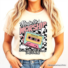 Cargar imagen en el visor de la galería, Made to Worship Christian Retro T-Shirt, Psalm 150:6 Bible Verse Tee
