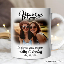 Carregar imagem no visualizador da galeria, Making Memories Personalized Vacation Themed Mug, Photo Upload Travel Souvenir
