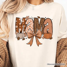 Load image into Gallery viewer, Mama Coquette Autumn T-Shirt, Cozy Fall Pumpkins for Mothers
