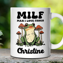 Carregar imagem no visualizador da galeria, Man I Love Frogs Personalized Mug, Mother Gift With Custom Name
