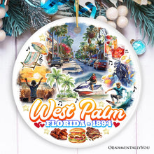 Carregar imagem no visualizador da galeria, Marvelous West Palm Beach Florida Ornament, Artistic Paradise and Southern Souvenir
