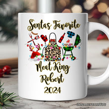 Carregar imagem no visualizador da galeria, Personalized Mug BBQ Buffalo Plaid Christmas, Barbecue Gift
