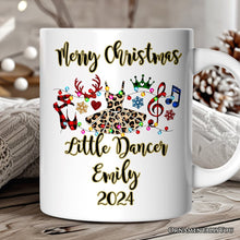 Carregar imagem no visualizador da galeria, Personalized Mug Ballet Buffalo Plaid Christmas, Dance Teacher Gift
