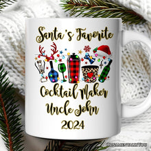 Carregar imagem no visualizador da galeria, Personalized Mug Bartender Buffalo Plaid Christmas Gift
