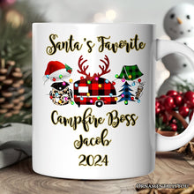 Carregar imagem no visualizador da galeria, Personalized Mug Camp Buffalo Plaid Christmas, Camping Friends Gift
