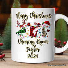 Carregar imagem no visualizador da galeria, Personalized Mug Cheer Buffalo Plaid Christmas, Cheer Team or Coach Gift
