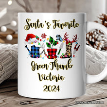 Carregar imagem no visualizador da galeria, Personalized Mug Plant Lover Gift Buffalo Plaid Christmas, Botanical Gift
