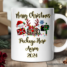 Carregar imagem no visualizador da galeria, Personalized Mug Postal Worker Buffalo Plaid Christmas Gift
