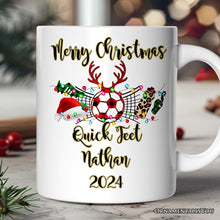 Carregar imagem no visualizador da galeria, Personalized Mug Soccer Buffalo Plaid Christmas, Team and Coaches Gift
