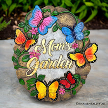 Carregar imagem no visualizador da galeria, Mom’s Garden with Butterflies Stepping Stone, 9.5" Decorative Outdoor Decoration
