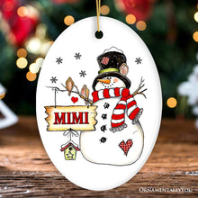 Carregar imagem no visualizador da galeria, Personalized Snowman Christmas Ornament, Family Gift
