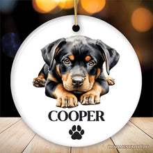 Carregar imagem no visualizador da galeria, Personalized Watercolor Dog Breeds Ornament Christmas Gift With Custom Name
