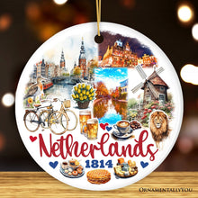 Carregar imagem no visualizador da galeria, Picturesque Netherlands Heritage Christmas Ornament, Dutch Landmarks and Culture Travel Souvenir Gift
