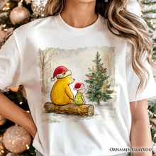 Carregar imagem no visualizador da galeria, Pooh Bear Christmas With Friends T-Shirt, Cozy Heartwarming Holiday Tee
