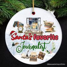 Carregar imagem no visualizador da galeria, Santa's Favorite Journalist Ornament, Artistic Christmas Appreciation Keepsake
