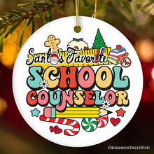 Load image into Gallery viewer, Santa’s Favorite School Counselor Handcrafted Christmas Ornament, Guidance Counselor Appreciation Gift
