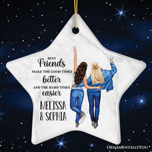 Carregar imagem no visualizador da galeria, Sentimental Best Friends Quote Custom Ornament Gift, Personalized Outfits
