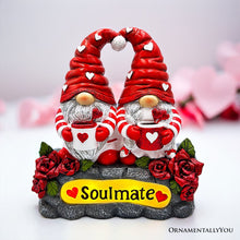 Load image into Gallery viewer, Soulmate Valentine Gnome Couple Solar Powered Figurine, 6" Romantic Room Statue Decoration
