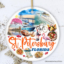 Carregar imagem no visualizador da galeria, St. Petersburg Christmas Ornament, Florida's Gulf Coast City Souvenir and Decor
