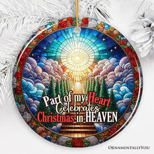 Load image into Gallery viewer, Stairway to Heaven Stained Glass Ornament, Christmas in Heaven Memorial Gift
