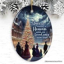 Load image into Gallery viewer, Stars are Openings in Heaven Ornament, Victorian Christmas Remembrance Keepsake
