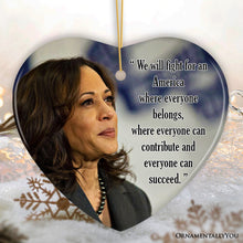 Load image into Gallery viewer, Strength in Diversity Kamala Harris Ornament, Heartfelt Message of Unity Gift and Decor
