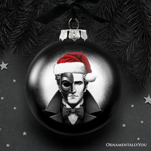 Carregar imagem no visualizador da galeria, The Phantom of the Opera Christmas Spooky Portrait Glass Ornament, Black Horror Halloween Tree Decoration
