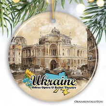 Load image into Gallery viewer, Ukraine Vintage City Artwork Ornament, Odesa Opera and Ballet Theatre Ukrainian Souvenir
