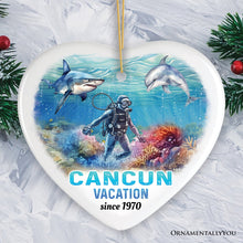 Carregar imagem no visualizador da galeria, Unique Cancun Mexico Vacation Ornament, Tropical Mexican Ocean Keepsake Art and Decor
