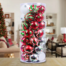 Carregar imagem no visualizador da galeria, Playfully Patterned Christmas Ornament Bauble Set, 35 Round Holiday Balls
