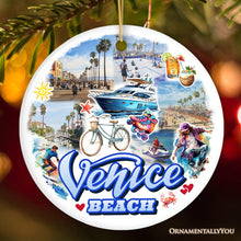 Carregar imagem no visualizador da galeria, Vibrant Venice Beach Ornament, Californian Coastal Urban Christmas Gift and Keepsake
