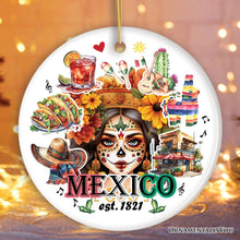 Carregar imagem no visualizador da galeria, Vibrantly Colorful and Cultural Mexican Traditional Christmas Ornament, Mexicano Gift and Souvenir
