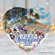 Carregar imagem no visualizador da galeria, Vibrantly Tropical Fort Lauderdale Ornament, Cultural and Lively Florida Beach Christmas Gift
