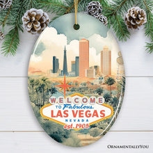 Carregar imagem no visualizador da galeria, Vintage Hand Drawn Art of Las Vegas Ornament, Nevada Christmas Gift Souvenir
