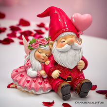 Load image into Gallery viewer, Whimsical Love Story Gnome Couple Small Figurine, 4" Cute and Small Valentine's Day Gift Mini Statue
