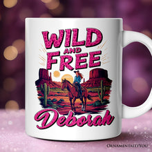Carregar imagem no visualizador da galeria, Wild And Free Western Personalized Mug, Woman Gift With Custom Name
