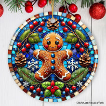 Carregar imagem no visualizador da galeria, Winter Woodland Gingerbread Man Ornament, Cozy Yuletide Companion for Christmas Decor
