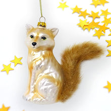 Load image into Gallery viewer, Woodland Fox Glass Christmas Ornament
