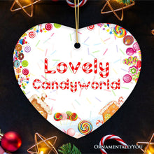 Carregar imagem no visualizador da galeria, Personalized Candyworld Christmas Ornament, Fun for Candy Loving Children
