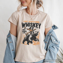 Carregar imagem no visualizador da galeria, Alcohol Humor Retro T-Shirt, Funny Whiskey White and Natural Western Tee for Country Girl
