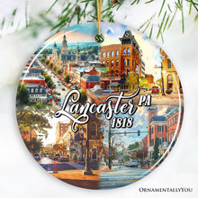Carregar imagem no visualizador da galeria, Artistic Lancaster Pennsylvania Ornament, Beautiful Amish Cultures and Countryside Christmas Gift
